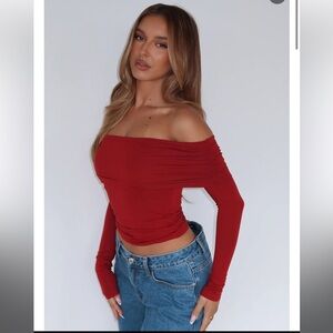 White Fox Boutique Wine Never On Time Long Sleeve